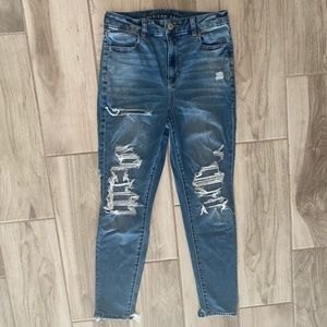 American Eagle Ripped Distressed Jegging Jeans
